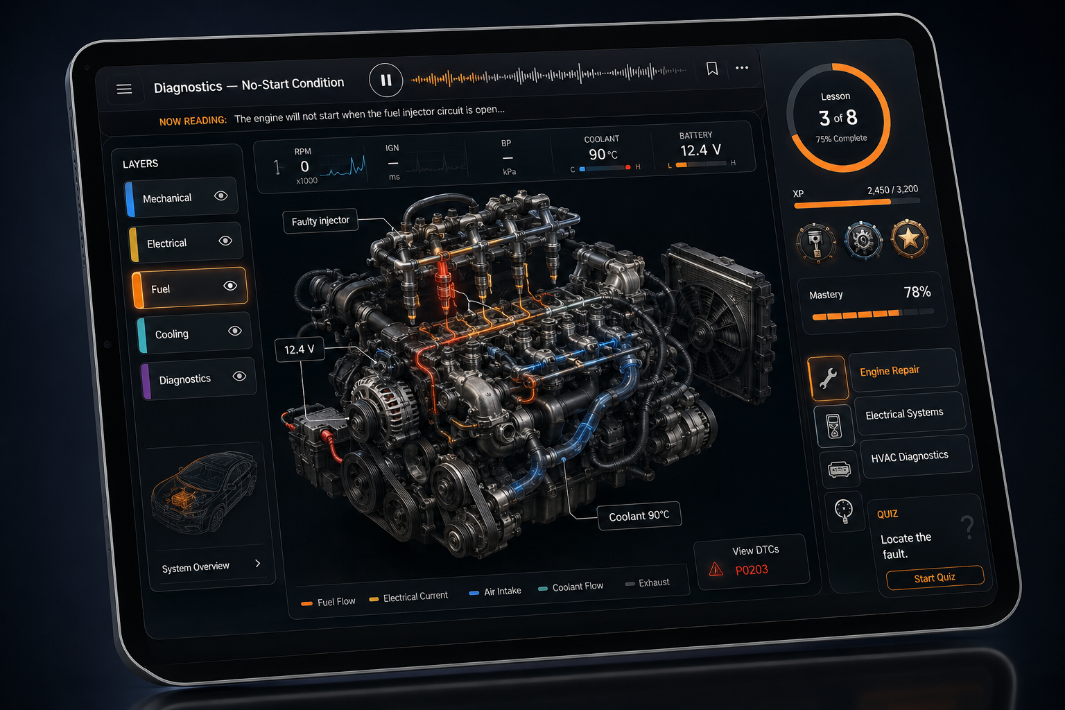 Engine diagnostics trades lesson