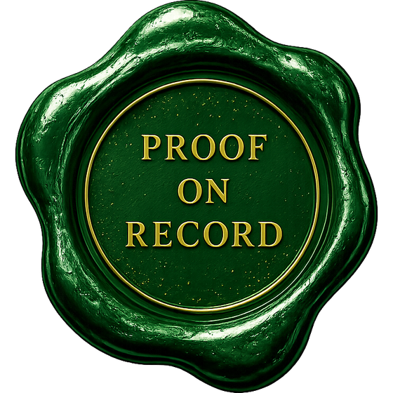 Proof on record