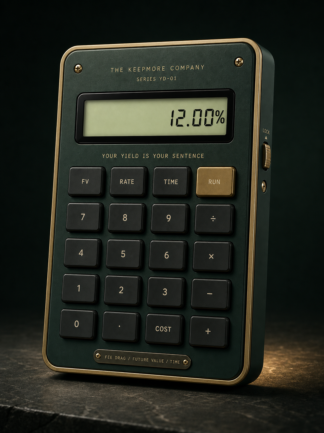 Concept for the KeepMore Series YD-01 handheld investment calculator