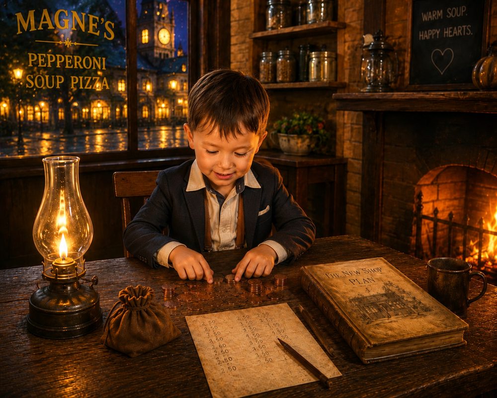 Magne counting coins, discouraged